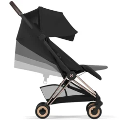 Cybex Poussette Ultra-compacte Coyä Confort Châssis Matt Black - Coconut Brown