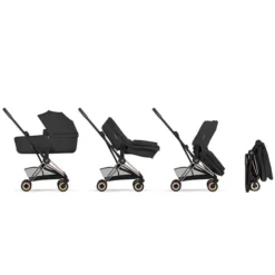 Cybex Poussette Ultra-compacte Coyä Confort Châssis Rosegold - Sepia Black