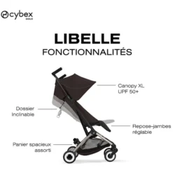 Cybex Poussette Ultra-compacte Libelle 2026 Châssis Taupe - Chocolate Brown