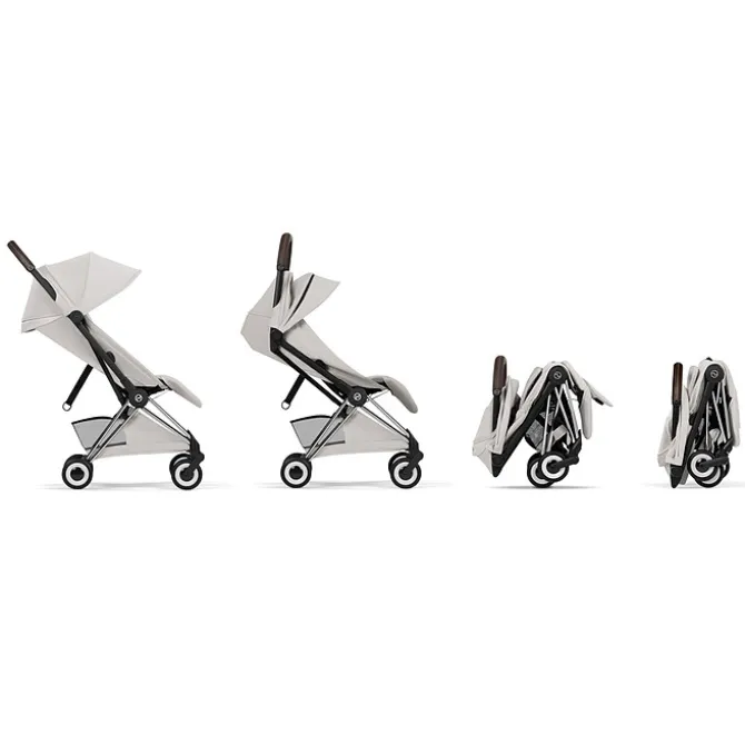 Cybex Poussette Ultra-compacte Coyä Style Châssis Chrome Brown - City Grey