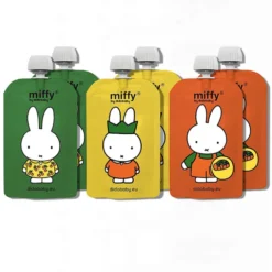 didobaby Lot de 6 Gourdes Réutilisables - Miffy x Didobaby