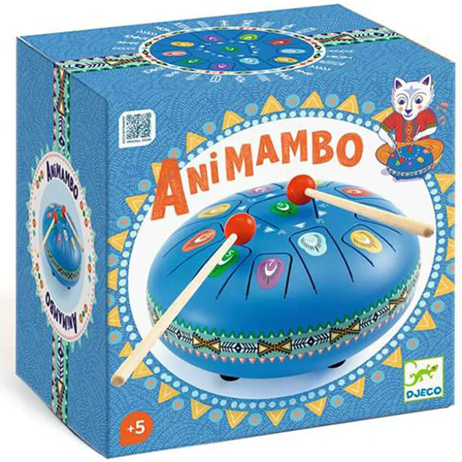 Djeco Grand Tambour à Languettes 11 Notes Animambo