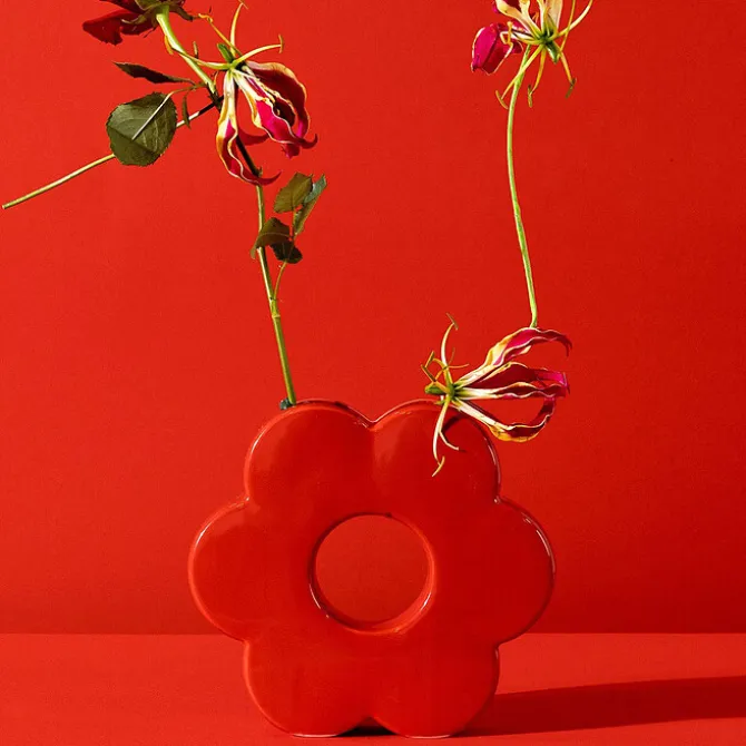 DOIY Vase Fleur Rouge