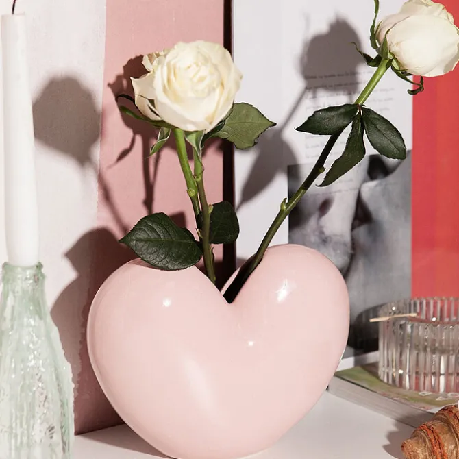 DOIY Vase Love Coeur Rose