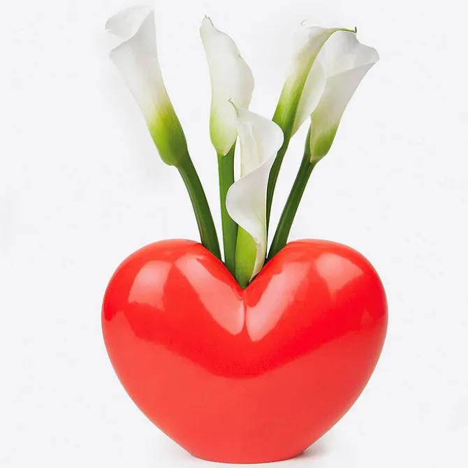 DOIY Vase Love Coeur Rouge