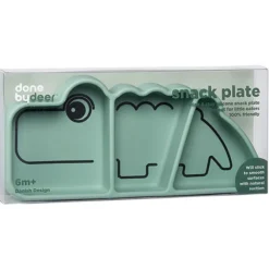 Done by Deer Assiette Silicone - Croco Vert