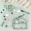 Done by Deer Assiette Stick & Stay Compartimentée - Playground Vert
