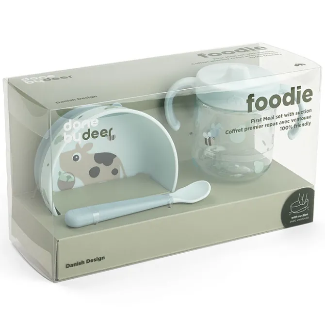 Done by Deer Coffret Diversification 3 Pièces Foodie - Tiny Farm Bleu