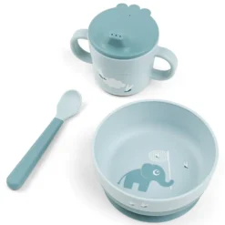 Done by Deer Coffret Premier Repas 3 Pièces Foodie - Elphee Bleu