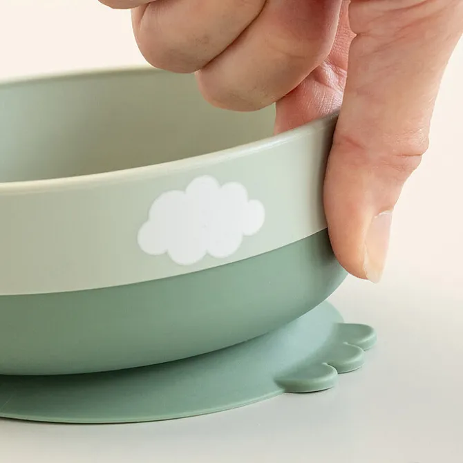 Done by Deer Coffret Premier Repas 3 Pièces Foodie - Happy Clouds Verts