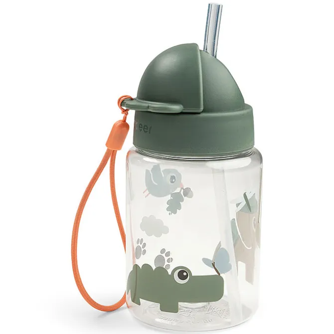 Done by Deer Gourde avec Paille Tiny Trails Vert - 280 ml