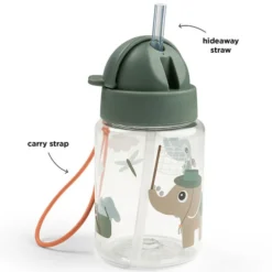 Done by Deer Gourde avec Paille Tiny Trails Vert - 280 ml