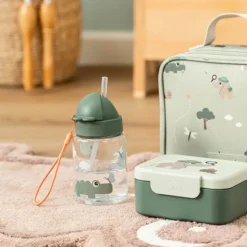 Done by Deer Gourde avec Paille Tiny Trails Vert - 280 ml