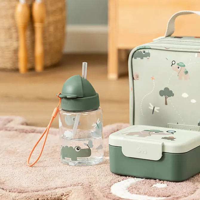 Done by Deer Gourde avec Paille Tiny Trails Vert - 280 ml
