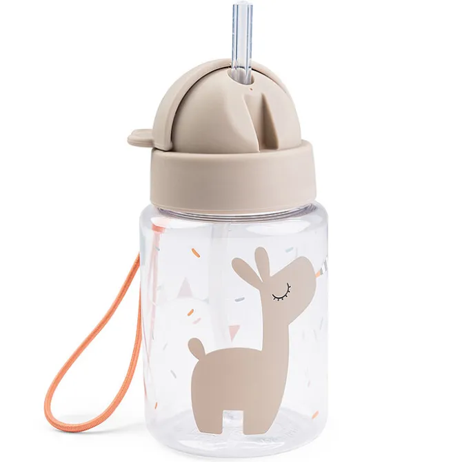 Done by Deer Gourde avec Paille Celebration Sable - 280 ml