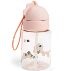 Done by Deer Gourde avec Paille Tiny Farm Rose - 280 ml