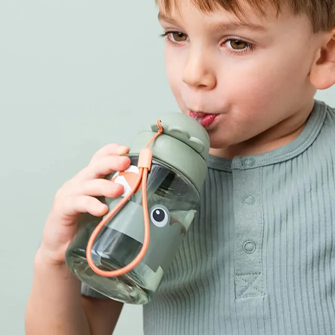 Done by Deer Gourde avec Paille Playground Vert - 280 ml