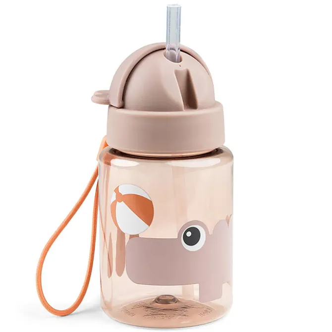 Done by Deer Gourde avec Paille Playground Rose - 280 ml