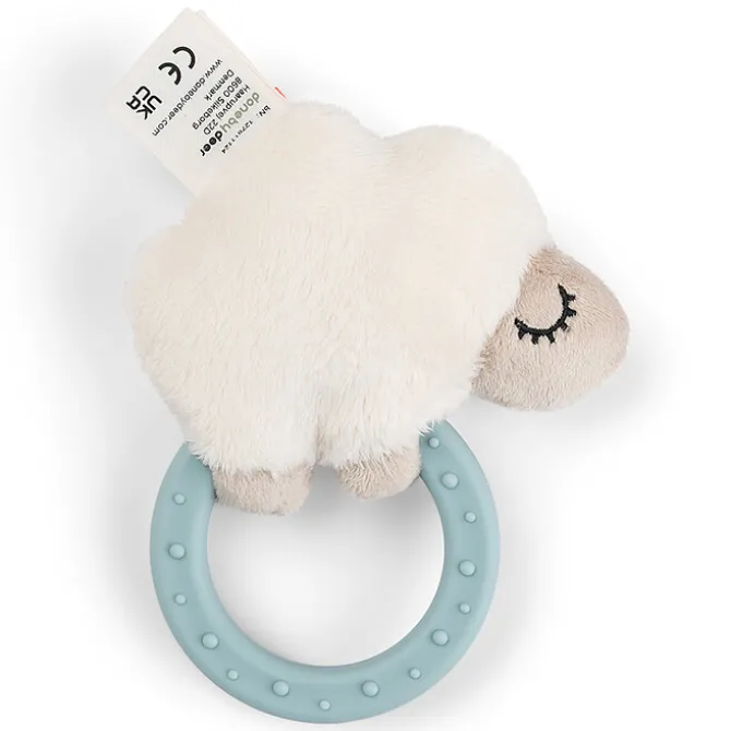 Done by Deer Hochet avec Anneau de Dentition Sheepy - Bleu