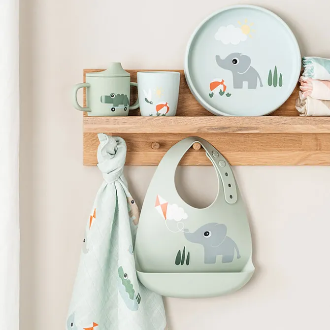 Done by Deer Lot de 2 Bavoirs Silicone - Playground Multicolore