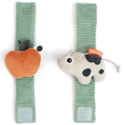 Done by Deer Lot de 2 Bracelets Hochets - Dotti Vert