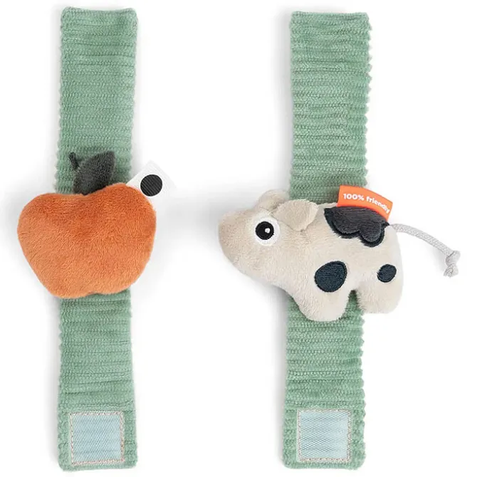Done by Deer Lot de 2 Bracelets Hochets - Dotti Vert