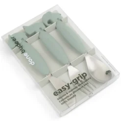 Done by Deer Lot de 3 Couverts Easy Grip - Deer Friends Vert