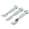 Done by Deer Lot de 3 Couverts Easy Grip - Deer Friends Bleu
