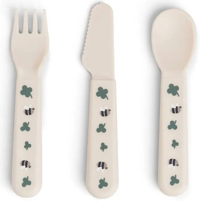 Done by Deer Lot de 3 Couverts Foodie - Tiny Farm Sable