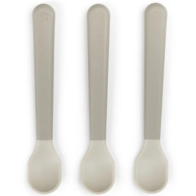 Done by Deer Lot de 3 Cuillères Easy Grip Foodie - Sable