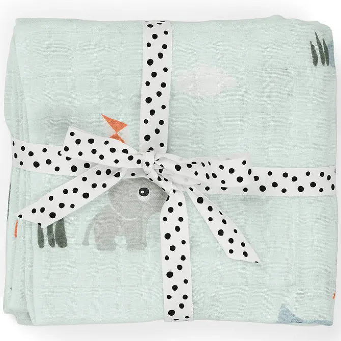 Done by Deer Lot de 3 Langes - Playground Bleu