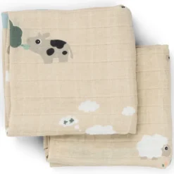 Done by Deer Lot de 2 Langes - Tiny Farm Sable