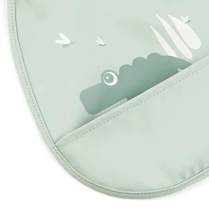 Done by Deer Lot de 2 Petits Bavoirs - Croco Vert