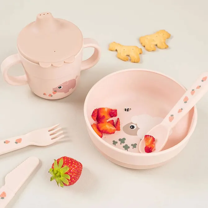 Done by Deer Tasse d'Apprentissage Foodie Tiny Farm Rose - 215 ml