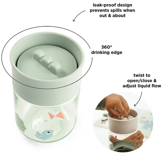 Done by Deer Tasse d'Apprentissage 360° Playground Vert - 260 ml
