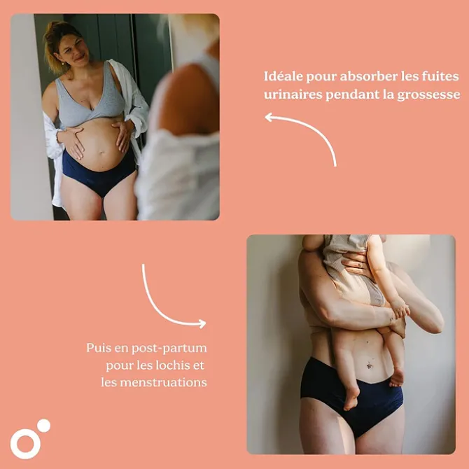 doomoo Culotte Post-partum et Menstruelle Flowy Black - L/XL/XXL