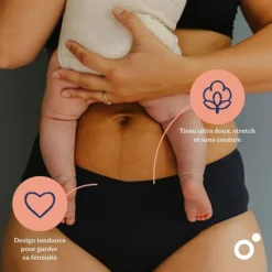 doomoo Culotte Post-partum et Menstruelle Flowy Black - L/XL/XXL