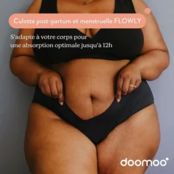 doomoo Culotte Post-partum et Menstruelle Flowy Black - XS/S/M