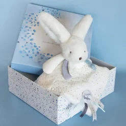 Doudou et Compagnie Doudou Pompon Happy Glossy - Blanc
