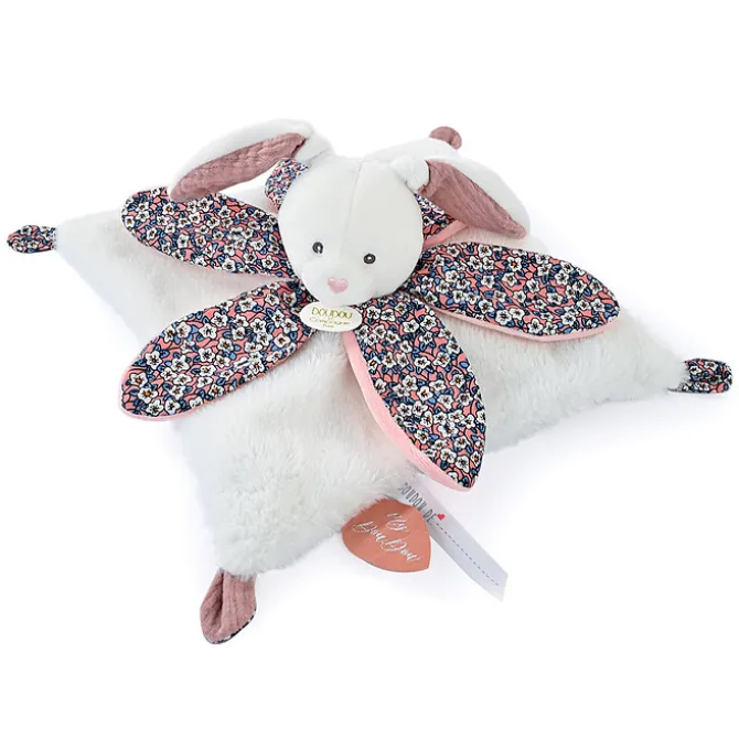 Doudou et Compagnie Doudou Pétale Lapin Boh'aime - Blanc