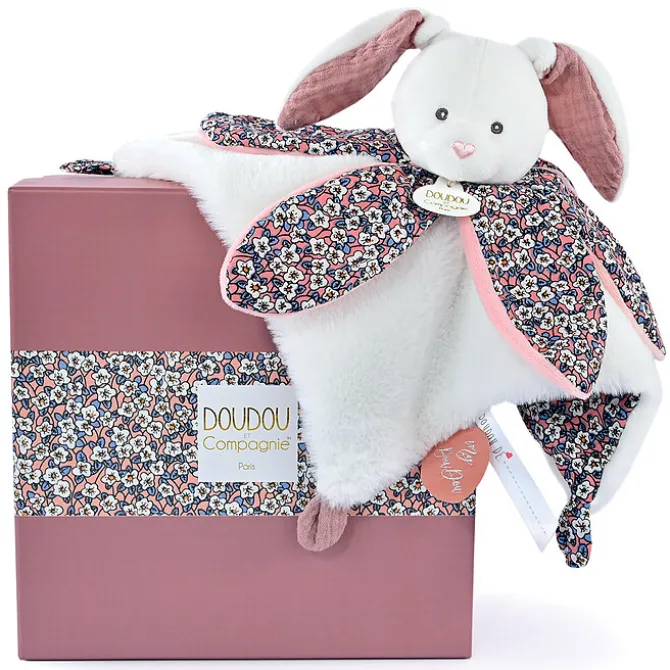 Doudou et Compagnie Doudou Pétale Lapin Boh'aime - Blanc