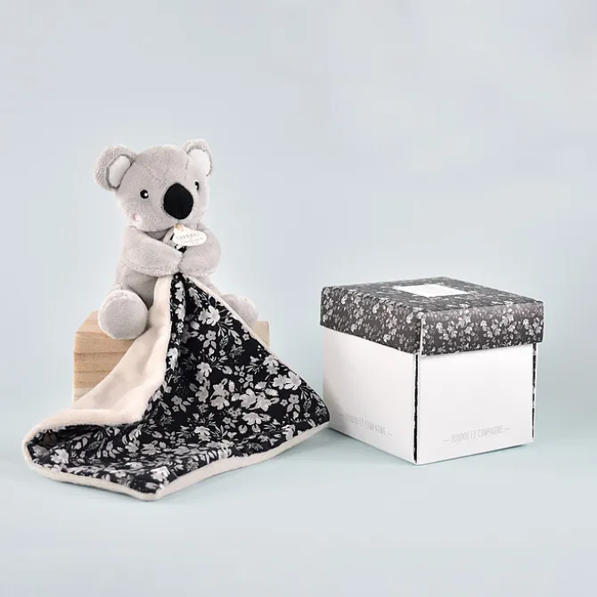 Doudou et Compagnie Peluche Koala avec son Doudou Boh'aime - Gris