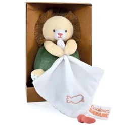 Doudou et Compagnie Peluche Lion avec son Doudou Couleurs Savane