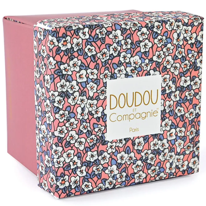 Doudou et Compagnie Peluche Lapin avec son Doudou Boh'aime - Rose