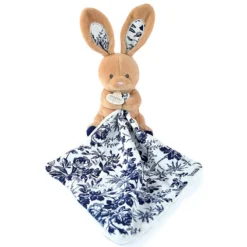Doudou et Compagnie Peluche Lapin avec son Doudou Boh'aime - Marine