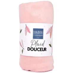 Doudou et Compagnie Plaid Douceur - Rose