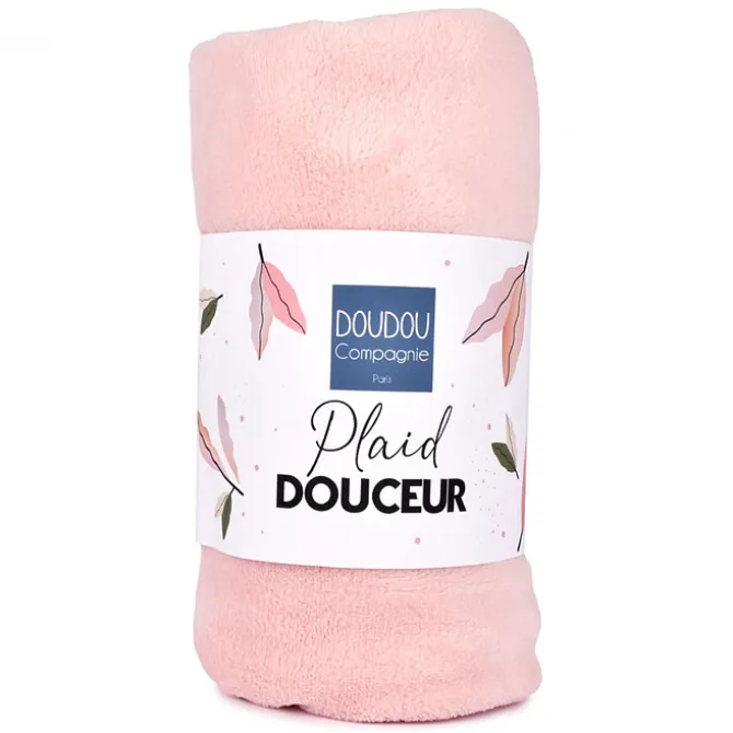 Doudou et Compagnie Plaid Douceur - Rose