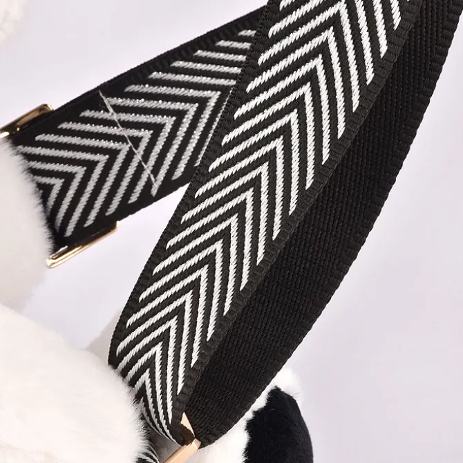 Doudou et Compagnie Sac Doudou Bandoulière - Chien Noir et Blanc