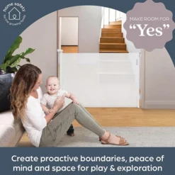 Dreambaby Barrière de Sécurité Rétractable Extra-haute - Blanc