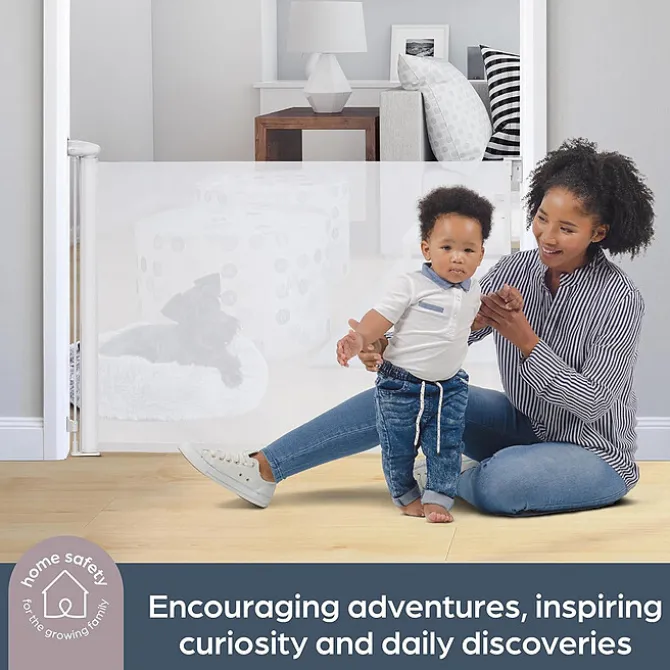 Dreambaby Barrière de Sécurité Rétractable Extra-haute - Blanc